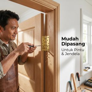 Lafma Engsel Pintu jendela SEPASANG : pilih ukuran 3" 4" 5” Inch In Engsel Tebal Besi Chrome Merk Lafma ( harga 2 buah / sepasang )