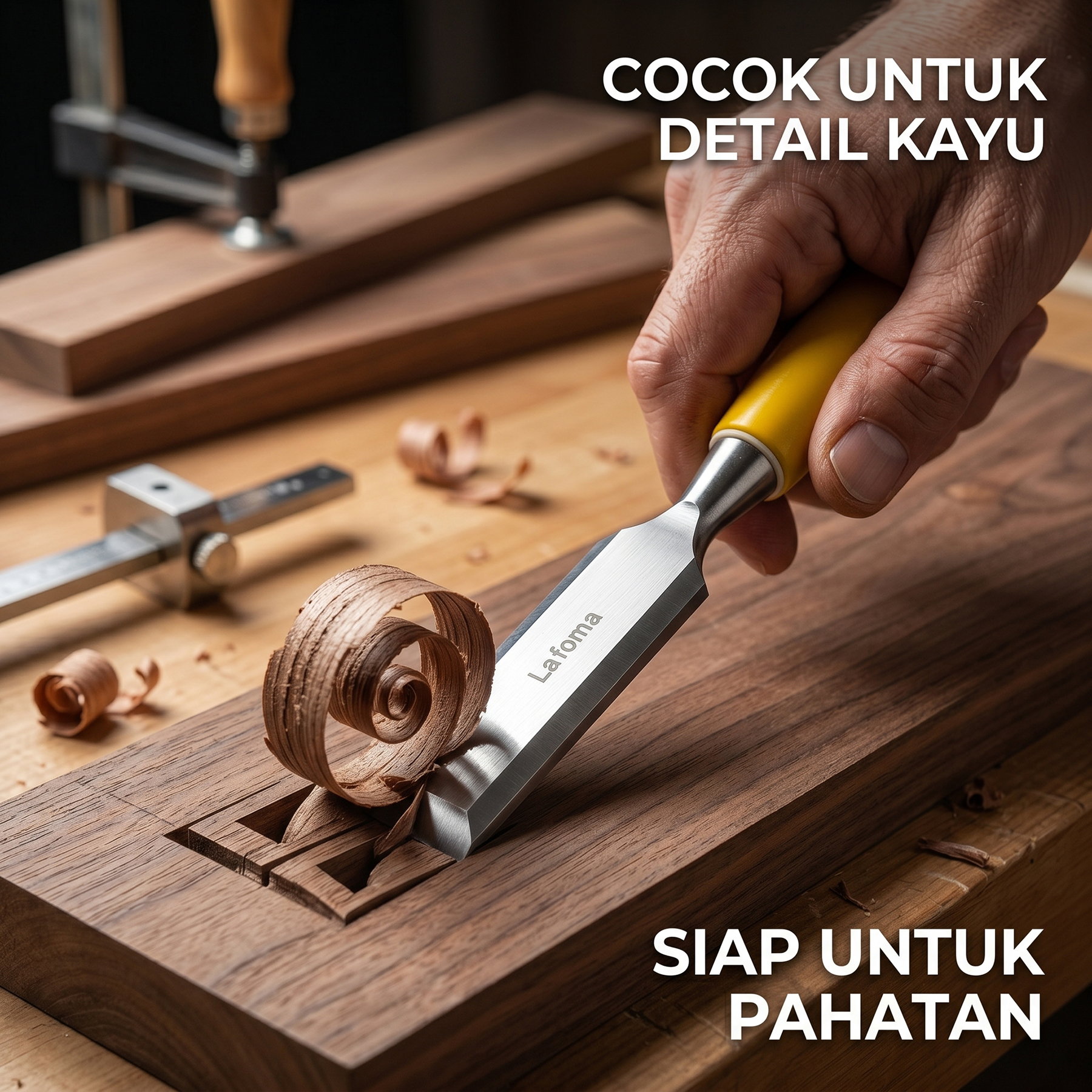PAHAT PERBUAH BUKAN PER SET / Pahat satuan gagang fiber 3/8 3/4 1 1 1/4 1 1/2 in / tatah / pahat Pemahat (harga perbuah : pilih ukuran) alat ukir kayu pahat kayu baja