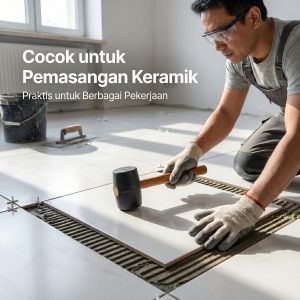 Lafma Palu Karet palu keramik palu granit Gagang Kayu Martil Rubber Hammer 8 oz 12 oz 16 oz Bahan 100% Karet Murni Berkualitas murah